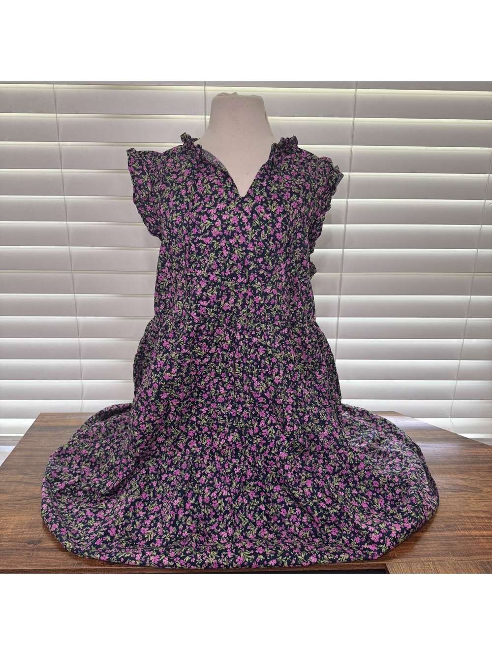 Time and Tru Girls Floral Sleeveless Dress Size Large